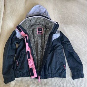 Abercrombie & Fitch Blue and Pink Raincoat